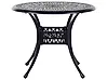 Bistro Table ANCONA 90 cm 90 cm Metal Black