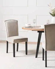 Set of 2 Dining Chairs PISECO Velvet Grey_781806