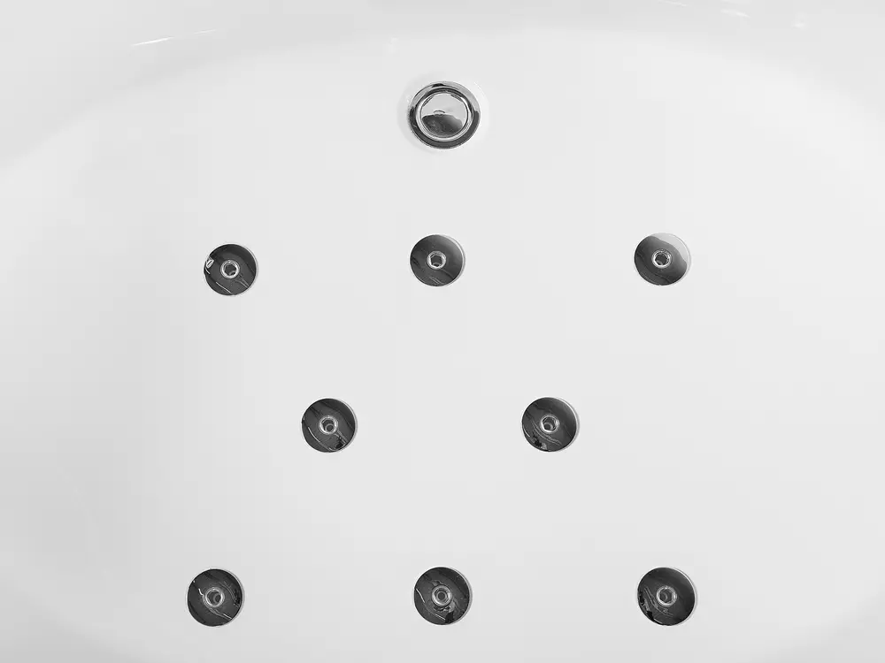 Vasca idromassaggio angolare con LED MANGLE 187 x 136 cm Bianco_802824