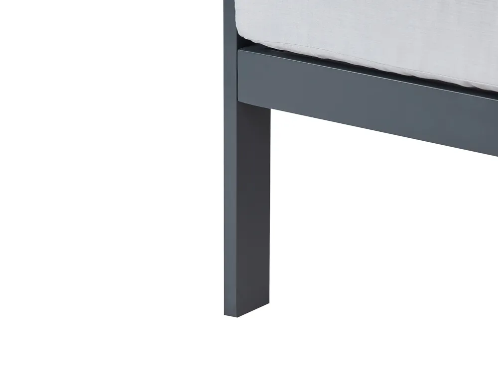 Sofa ogrodowa dla 3 osób KIATO Metal Jasnoszary_934617