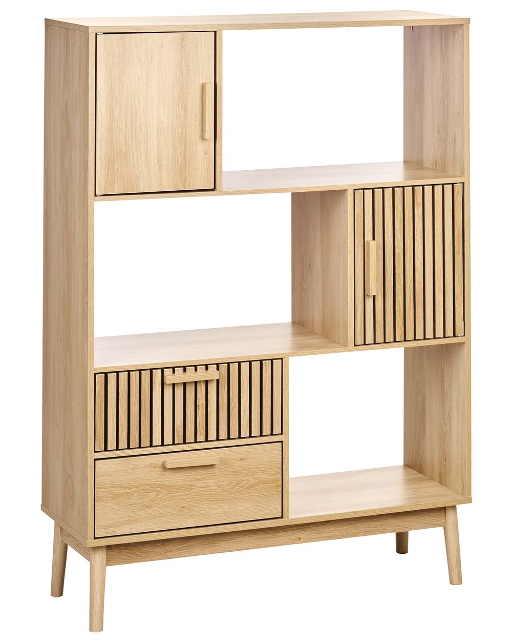 Regál s policami LYNWOOD 140 cm Svetlohnedá