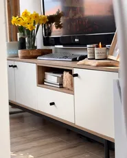 TV Stand ITACA Brown/ White_980810