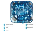Jacuzzi exterior cu LED TULAROSA Albastru_820188