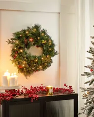 Wieniec świąteczny LED ELBRUS 60 cm Zielony_881158
