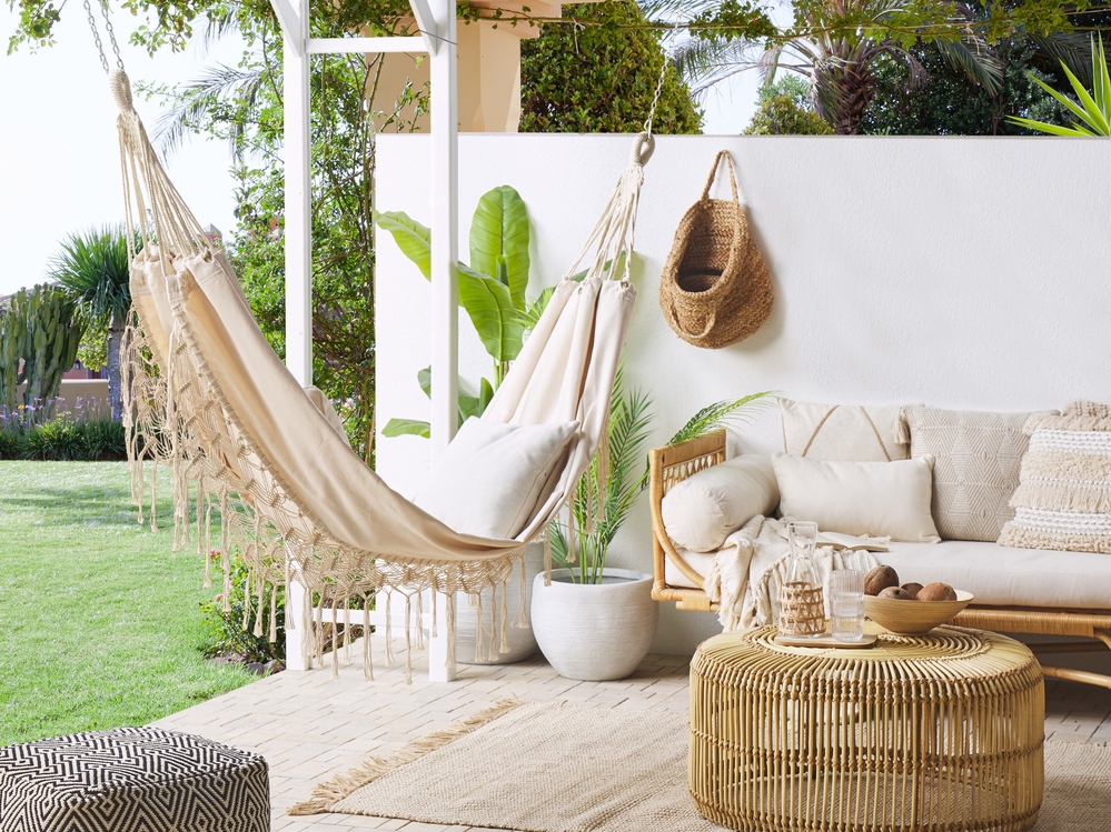 Amaca Da Giardino MilaniHome Cotone Naturale Beige 200x100 Cm - Per Esterno - Foto 5