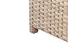 Lounge Set Rattan beige 4-Sitzer Auflagen cremeweiß MILANO_929456