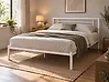 Bett mit Lattenrost Metall CUSSET 140 x 200 cm Weiß