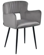 Set di 2 sedie da pranzo SANILAC Velluto Grigio_1042849