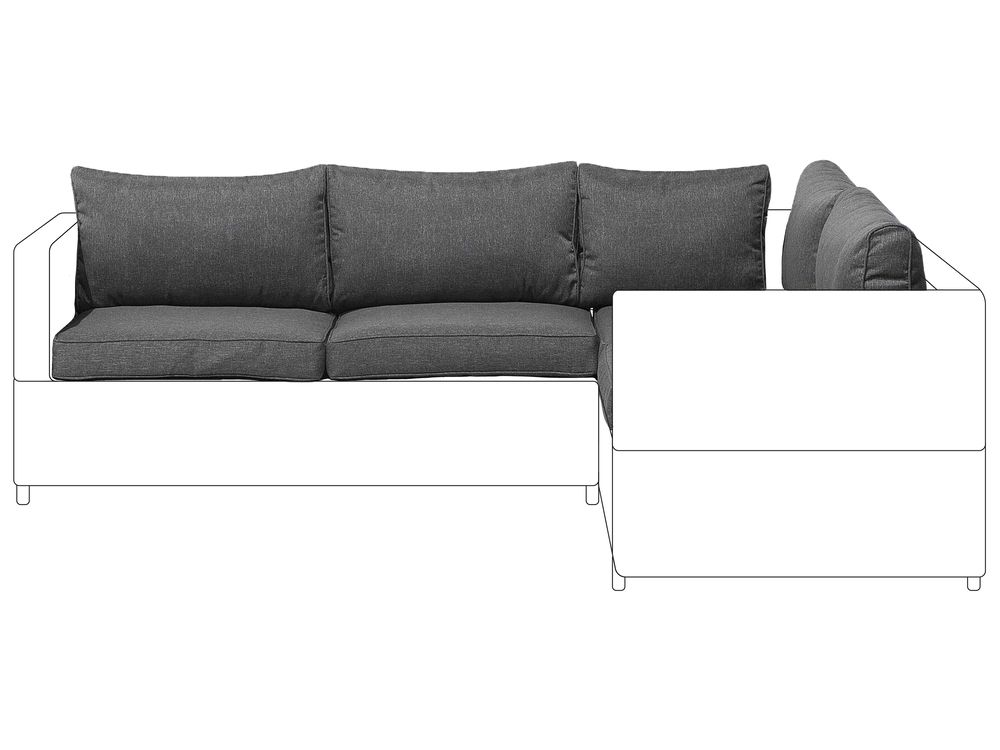 Outdoor Cushion Cover Set Grey AVOLA Beliani.cz