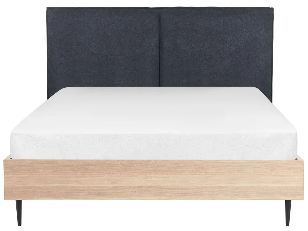 Bett mit Lattenrost Stoff IZERNORE 140 x 200 cm Dunkelgrau_863252