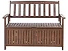 Garden Bench SOVANA 120 cm with Storage Acacia Wood Dark Brown