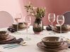 Wijnglas set van 4 roze/groen 360 ml DIOPSIDE_923433