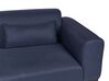 2 Seater Faux Linen Sofa Dark Blue MALMOS _930903