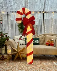 Outdoor Decoration LED ALARNI 150 cm Candy Cane Red_1033773