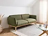 Sofa 3 Seater LJUNG Fabric Olive Green