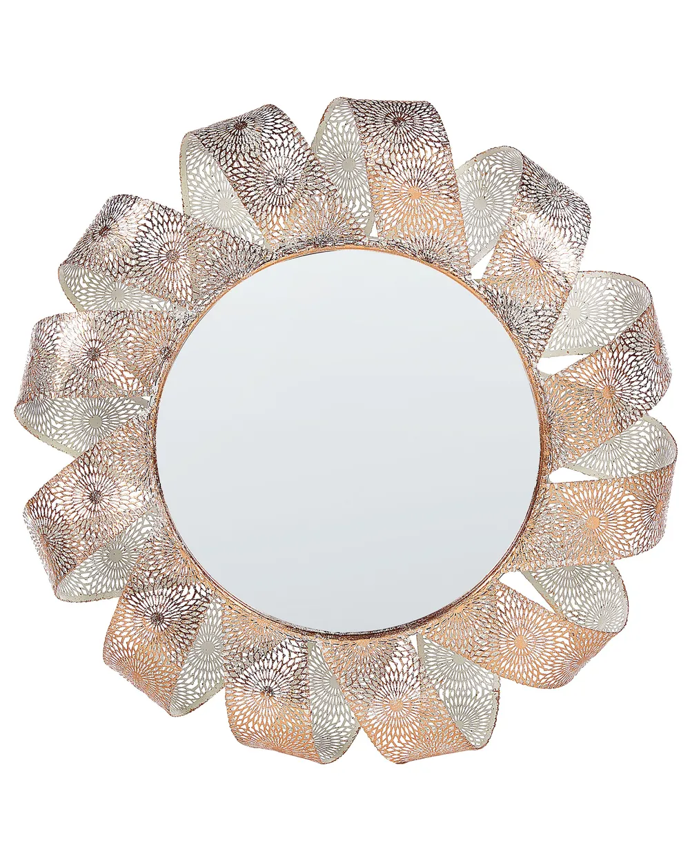 Wall Mirror MANGALORE 54 cm 54 cm Metal White