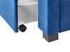 Cama con almacenaje de terciopelo azul marino 160 x 200 cm LIEVIN_821241