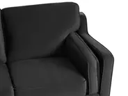 Divano 3 posti LOKKA Velluto Nero_705446