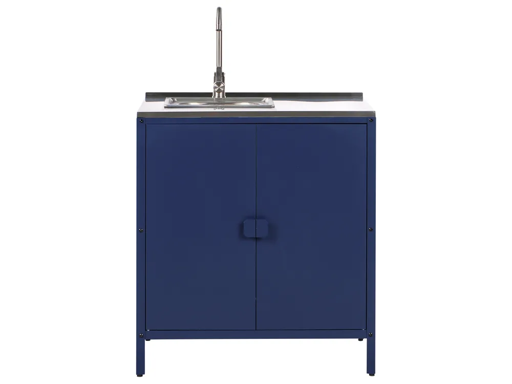 Mobile da cucina per esterni con lavello VILAMA Blu_973847