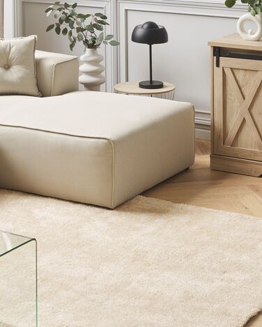 Shaggy Area Rug 200 x 200 cm Beige DEMRE