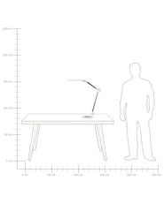 LED Desk Lamp GRUS with Dimmer Metal Silver_859130