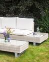 Conjunto de jardim 5 lugares em rattan branco creme LANCIANO_930929