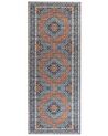 Tapis bleu et orange 80 x 200 cm MIDALAM_831389