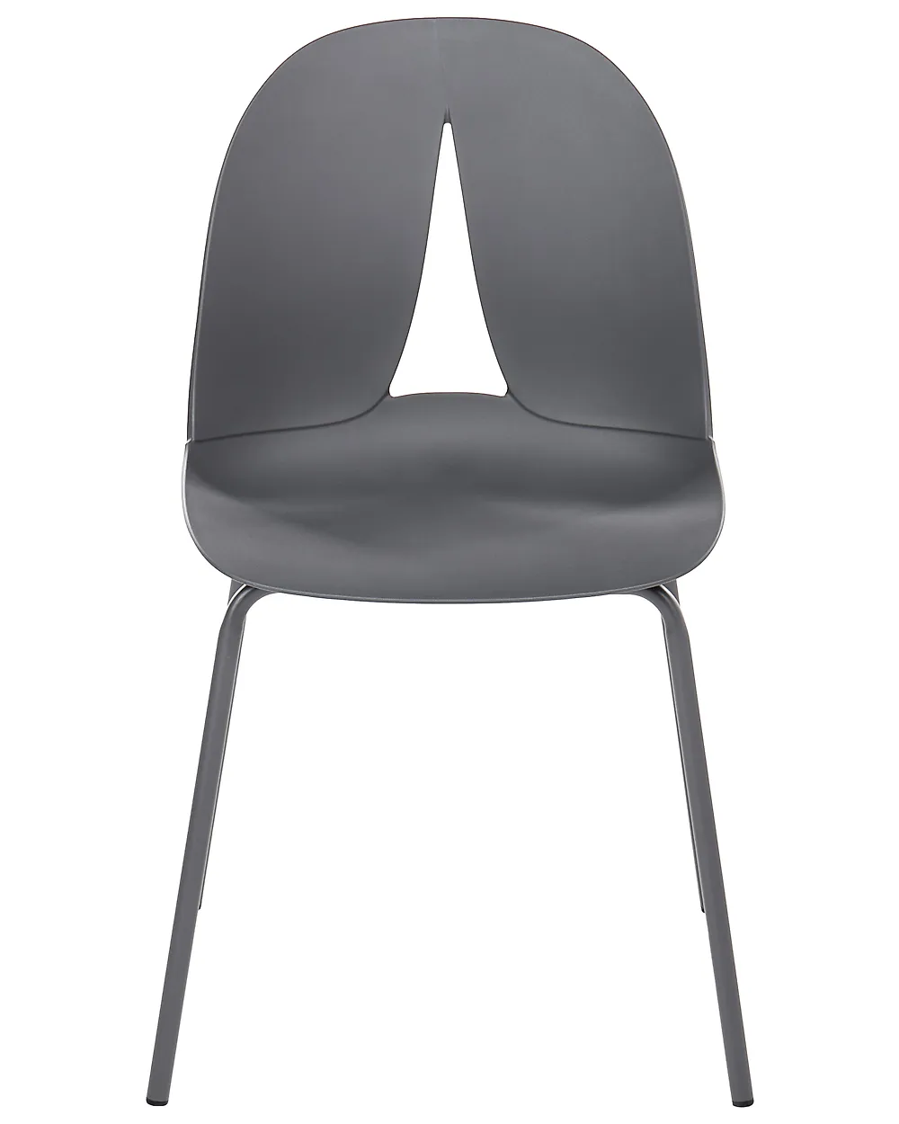 Set of 2 Garden Chairs BOLGHERI Armless Dark Grey_1183141