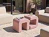 Set of 2 Side Tables MOZIA Pink