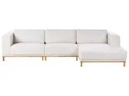 Corner Sofa 5 Seater VENG Fabric Off-White Left Hand_1009985