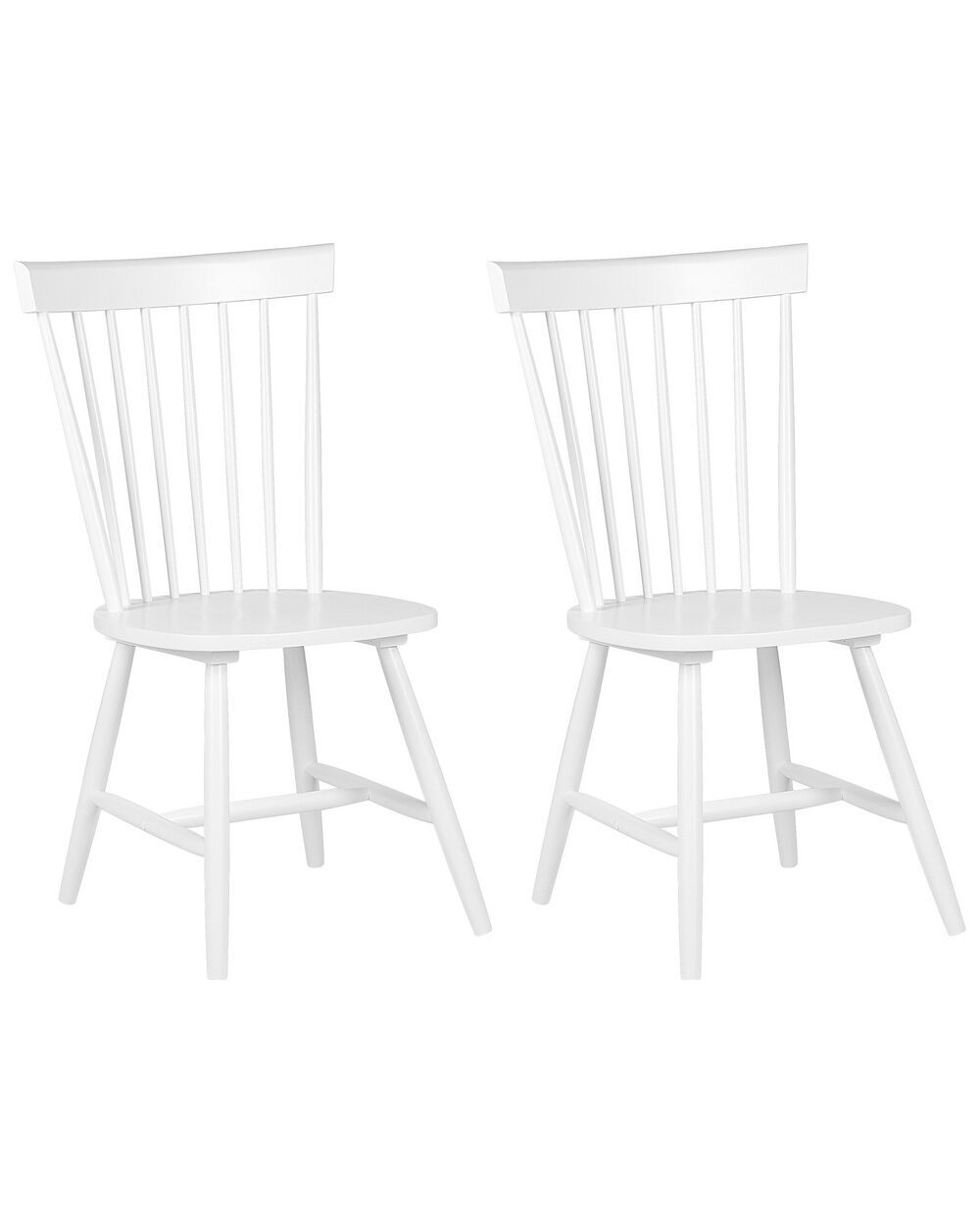 Solid wood white dining chairs discount