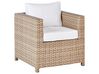 Conjunto de jardim 4 lugares em rattan sintético branco-creme MILANO_929447