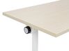 Folding Office Desk with Casters 160 x 60 cm Light Wood and White CAVI_922283
