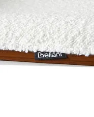 Sedia da scrivania MENESHA Bouclé Bianco_962873
