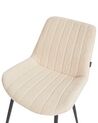 Set of 2 Boucle Dining Chairs Light Beige DUBROVNIK_928961