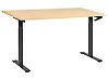 Manual Adjustable Standing Desk DESTINES 160 cm x 72 cm Black/ Light Brown