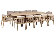 Garden Dining Set 12 Seater TOSCANELLA Certified Acacia Wood Light Brown_1165320