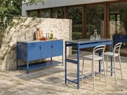 2 Piece Outdoor Kitchen Set with Sink MAENZA Blue Metal_1044866