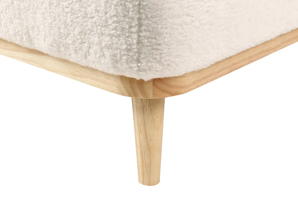 Corner Sofa 3 Seater SIMOS Boucle White Left Hand_927957