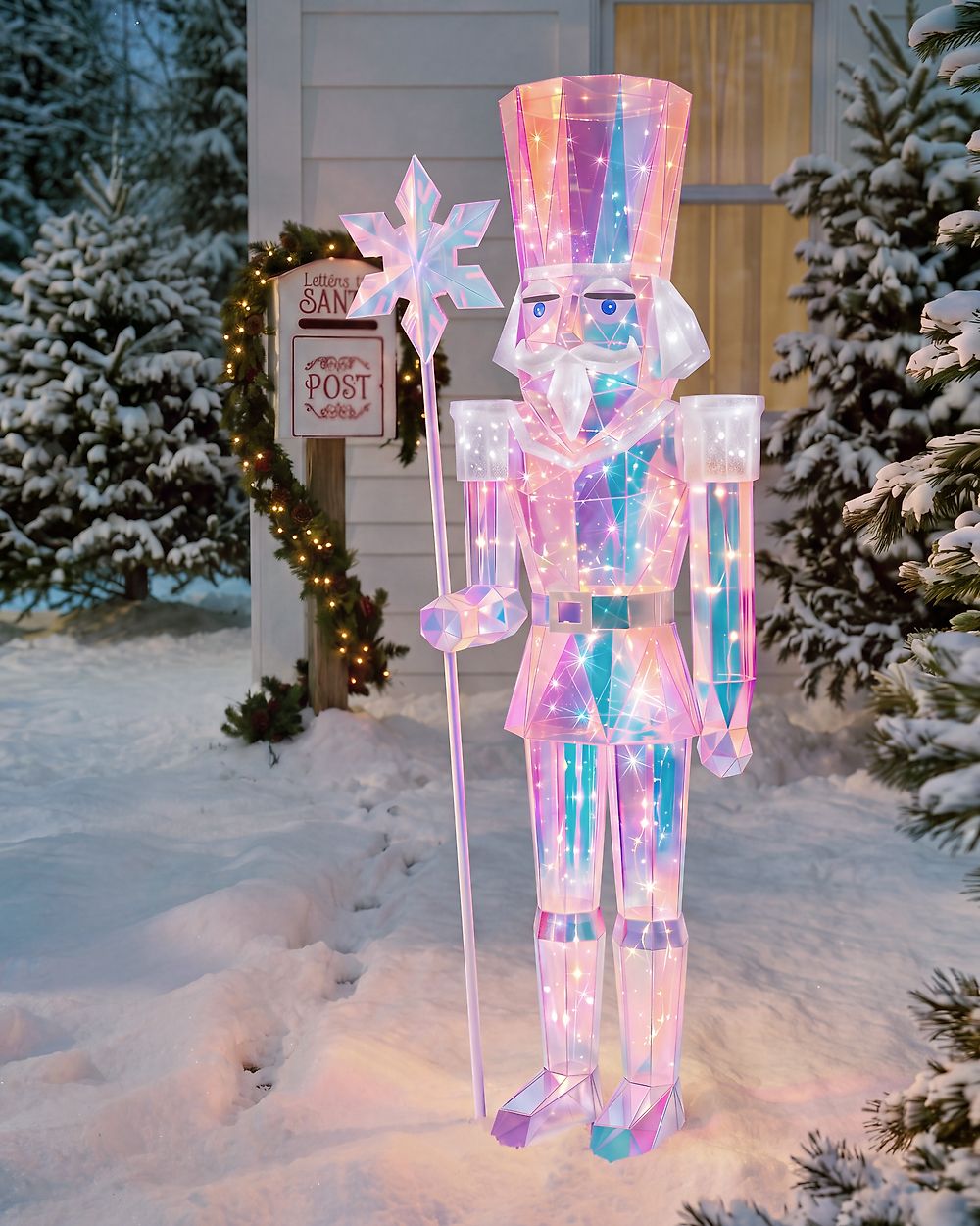 Outdoor Decoration LED KINNULA 152 cm Nutcracker Multicolour