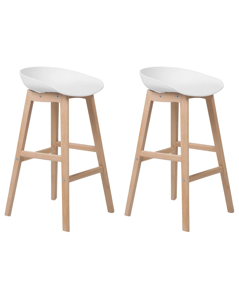 Set of 2 Bar Chairs MICCO White