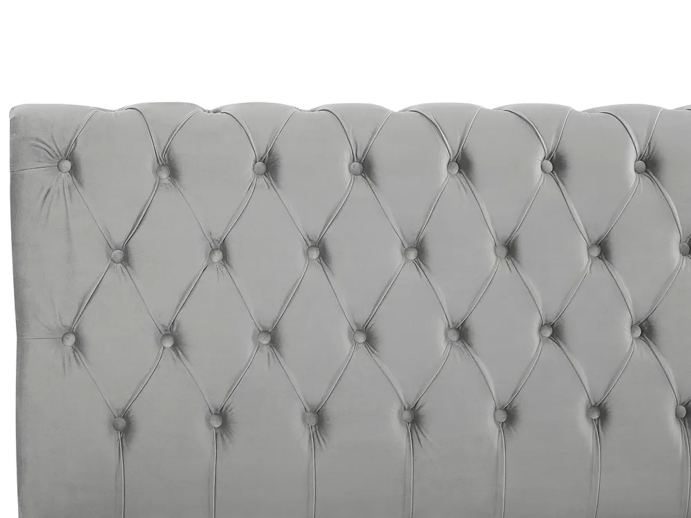 Waterbed Velvet AVALLON 160 x 200 cm (EU King Size) Grey_846776