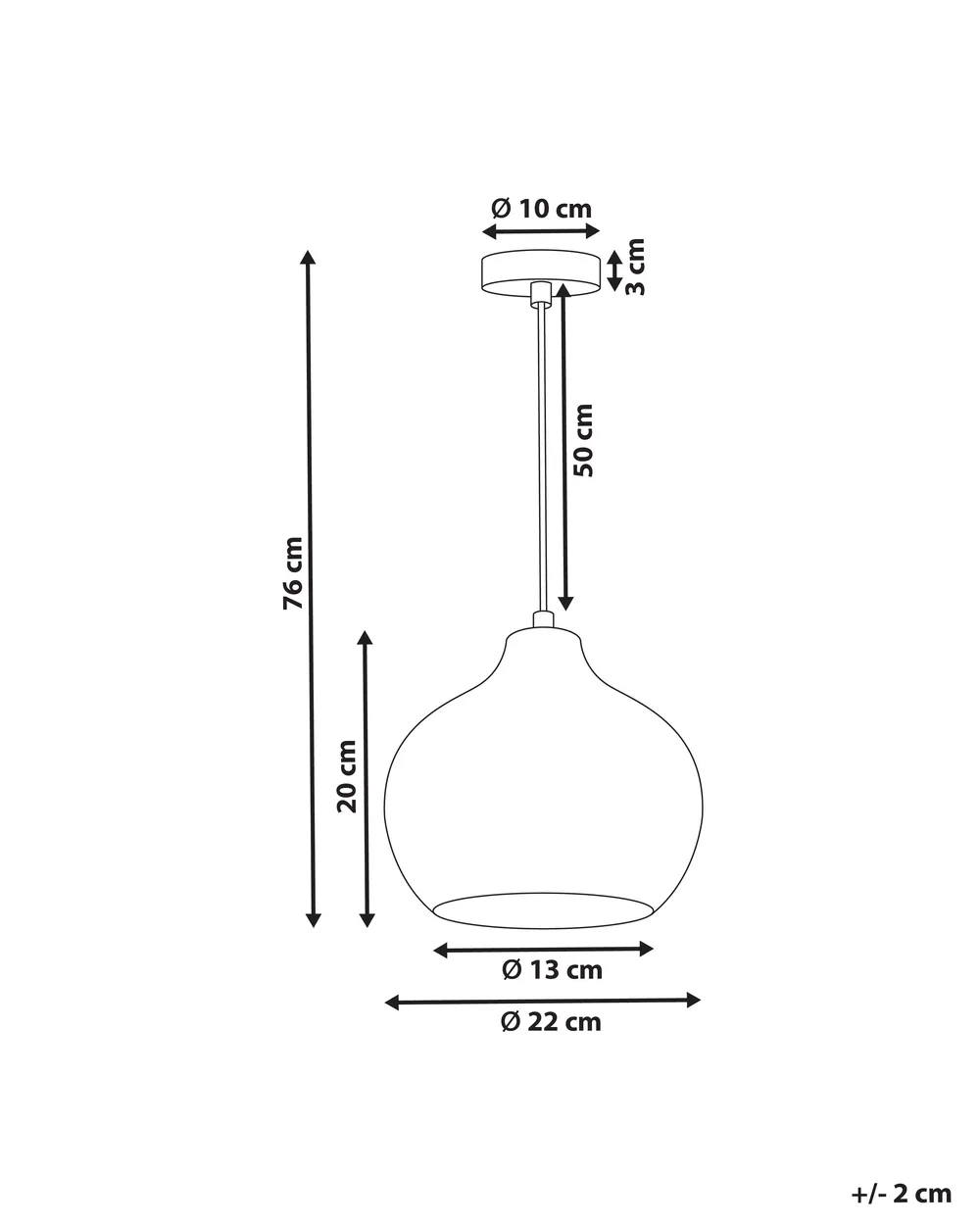Pendant Lamp KEILA Glass Blue_967136