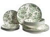 Set of 12 Dinnerware BASIL Porcelain Green