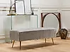 Upholstered Bench PATERSON Velvet Light Grey
