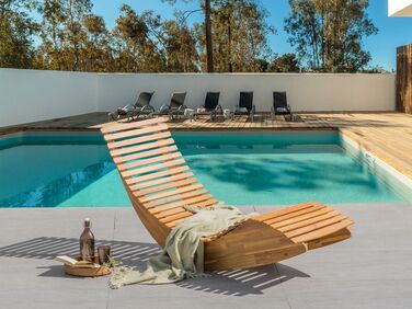 Acacia Wood Garden Sun Lounger BRESCIA II