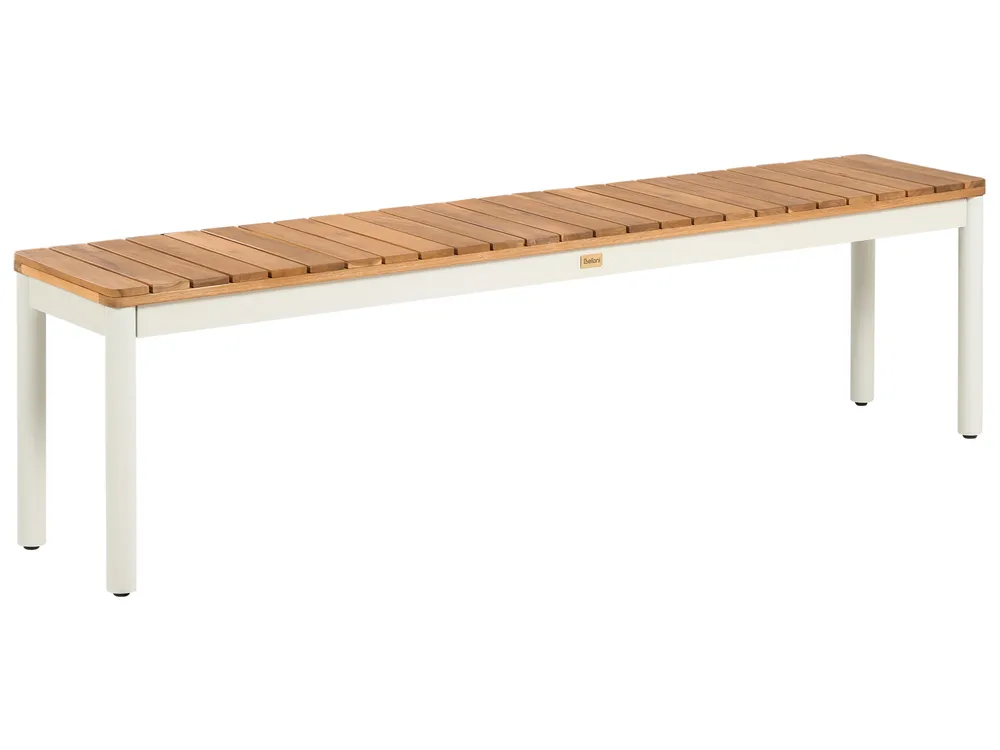 Set di 2 panche da giardino CORRICELLA 32 cm Legno d'acacia Marrone_1125056