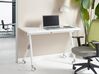 Schreibtisch weiß 120 x 60 cm klappbar mit Rollen BENDI_922188