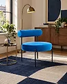 Armchair ALPHA Velvet Navy Blue