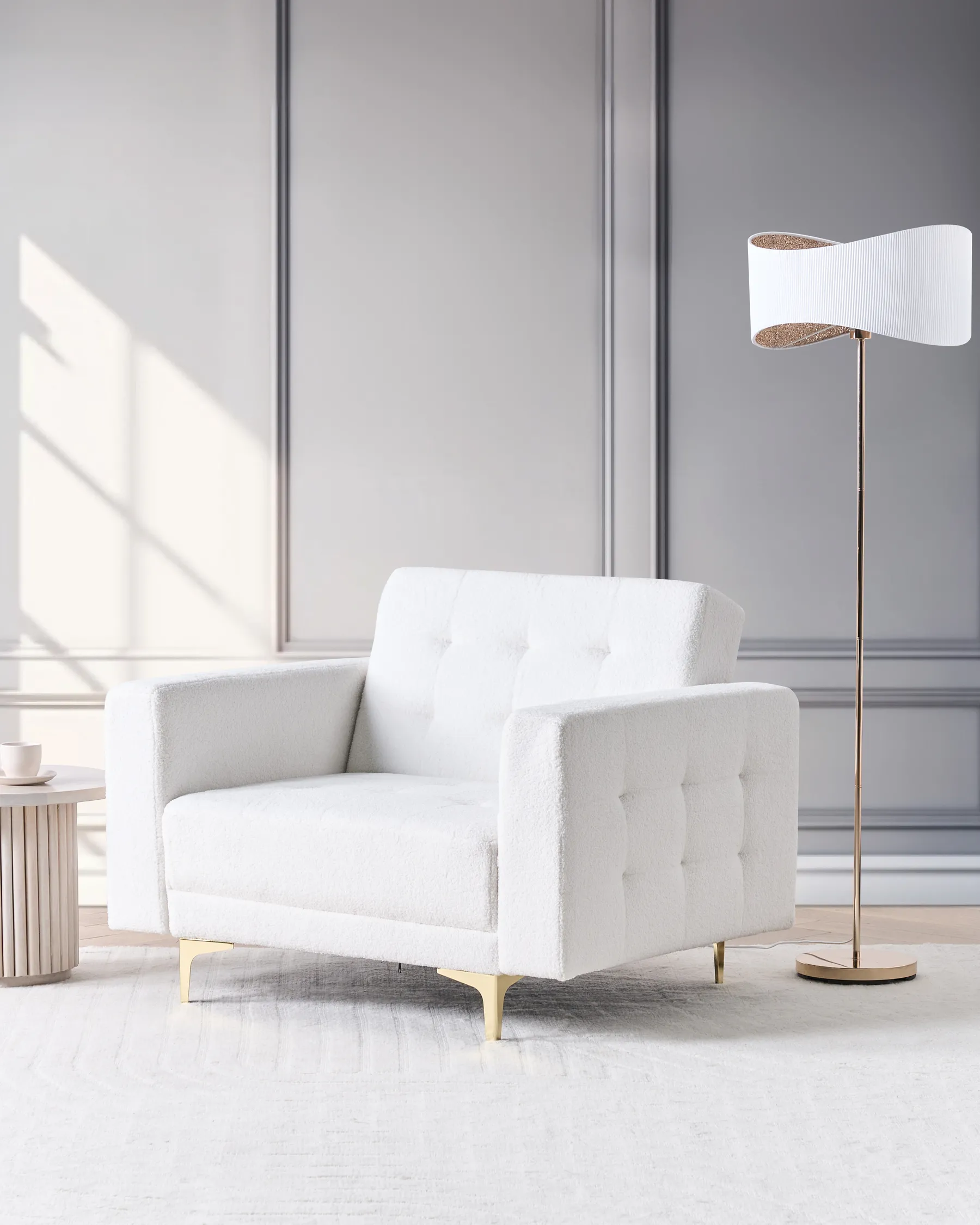 Armchair ABERDEEN Boucle Off-White_959007